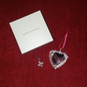 Judith Ripka 925 Charm & Large Heart/Ornament